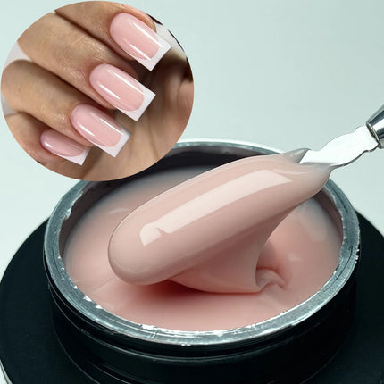50ml Milky Pink & White Builder Gel for Extensions