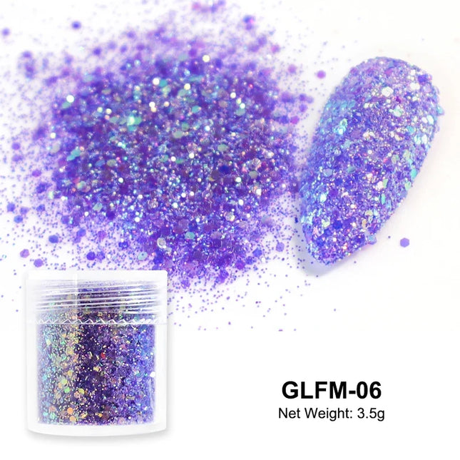 Sugar Nail Art Glitter Powder