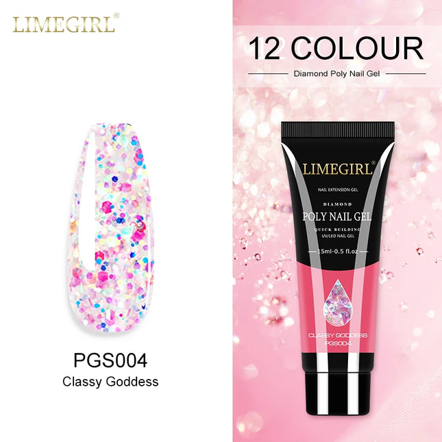 Glitter Poly Nail Extension Gel – 15g
