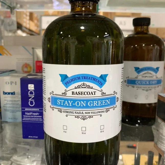 Stay-On-Green Sticky Base Coat 32oz - TTT Nails Supply