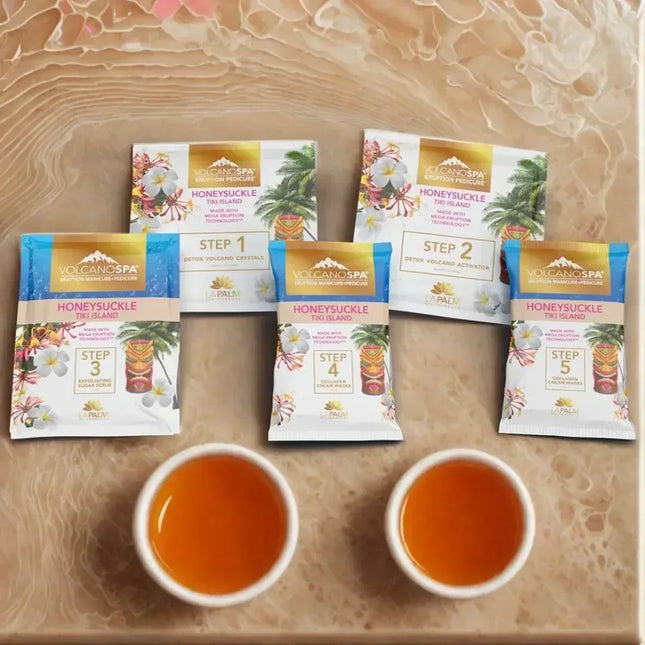 La Palm Volcano Spa Pedicure 6-Step - Tiki Island: Honeysuckle (Case 36pcs) - TTT Nails Supply