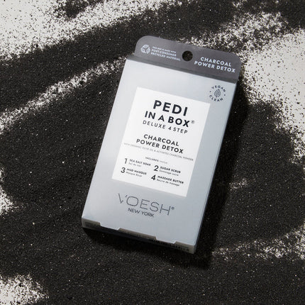 VOESH - Deluxe Pedicure 4in1 Case 50pcs - Charcoal Powder Detox