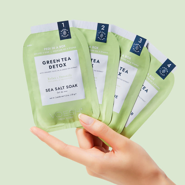 VOESH - Deluxe Pedicure 4in1 Case 50pcs - Green Tea Detox
