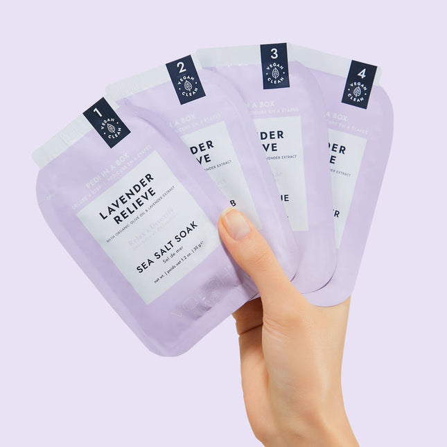 VOESH - Deluxe Pedicure 4in1 Case 50pcs - Lavender Relieve