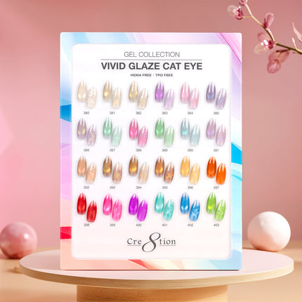 Cre8tion Cat Eye Vivid Glaze Kit - 24 Colors Set