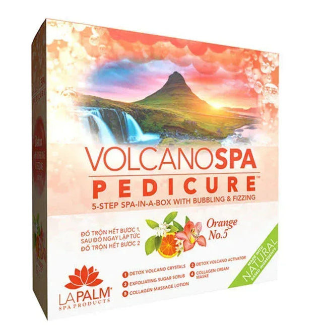 La Palm Volcano Spa Pedicure 6-Step - Orange No.5 (Case 36pcs) - TTT Nails Supply