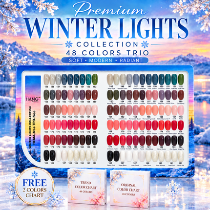 HANG - Premium Winter Lights Collection - 48 Trio Matching Set (#145 - #192) + FREE 2 Color Charts