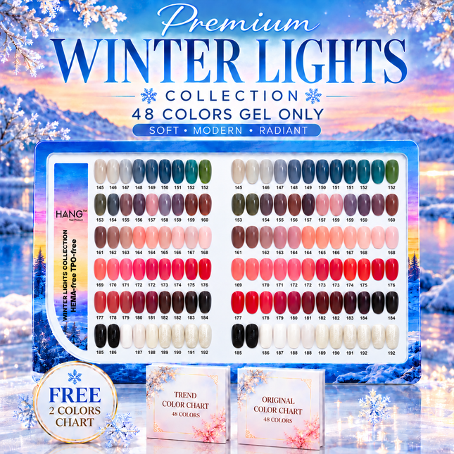 HANG - Premium Winter Lights Collection - 48 Colors Gel Only (#145 - #192) + FREE 2 Color Charts
