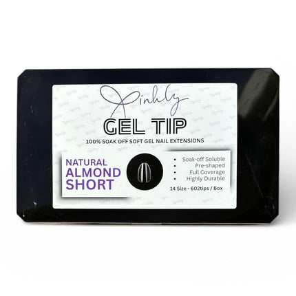 Xinhly Natural Almond Soft Gel Tips - S