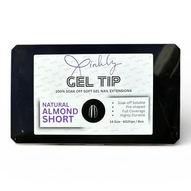Xinhly Natural Almond Soft Gel Tips - S
