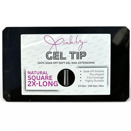 Xinhly Natural Square Soft Gel Tips - XXL