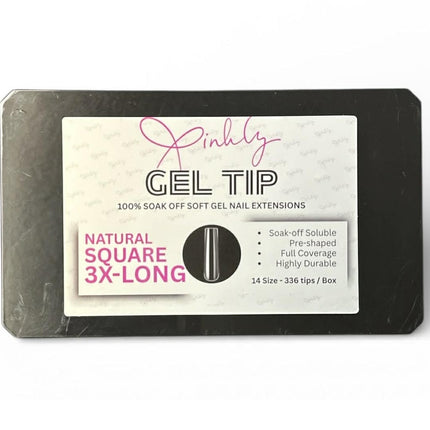 Xinhly Natural Square Soft Gel Tips - XXXL