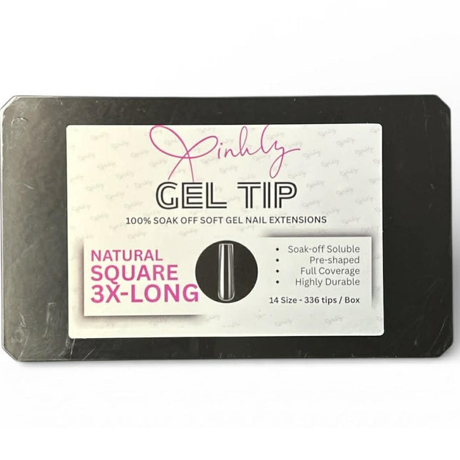 Xinhly Natural Square Soft Gel Tips - XXXL
