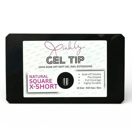 Xinhly Natural Square Soft Gel Tips - XS