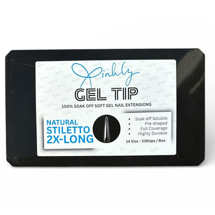 Xinhly Natural Stiletto Soft Gel Tips - XXL