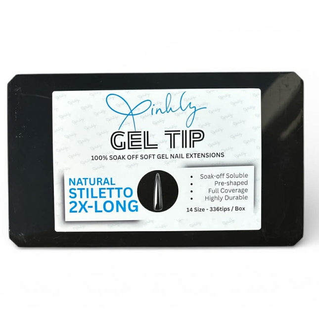 Xinhly Natural Stiletto Soft Gel Tips - XXL
