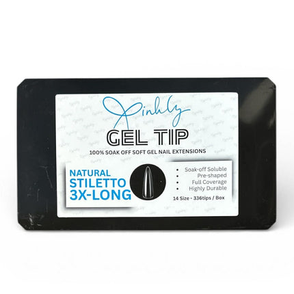 Xinhly Natural Stiletto Soft Gel Tips - XXXL