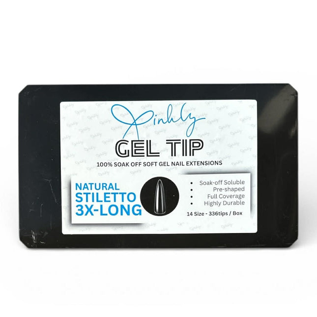 Xinhly Natural Stiletto Soft Gel Tips - XXXL