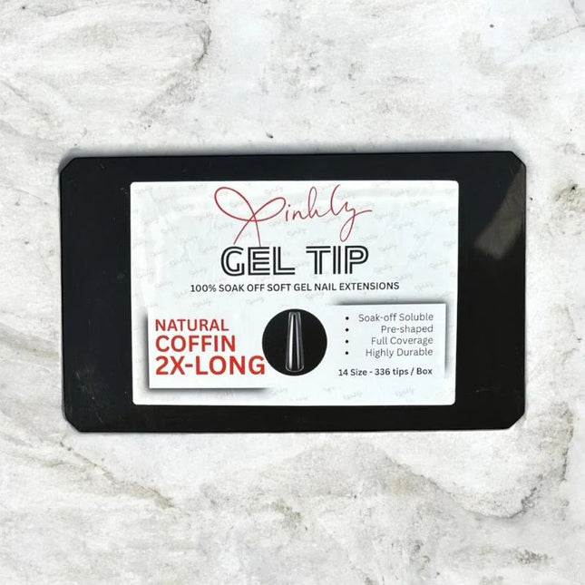 Xinhly Natural Coffin Soft Gel Tips - XXL