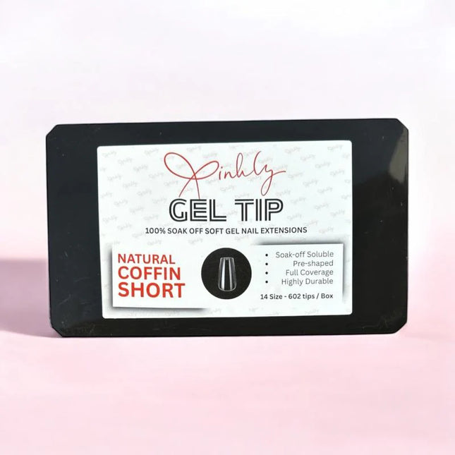 Xinhly Natural Coffin Soft Gel Tips - S