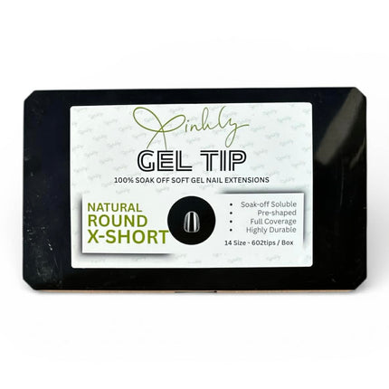 Xinhly Natural Round Soft Gel Tips - XS