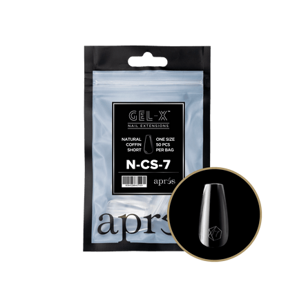 Apres Gel-X Tips 2.0 - NATURAL Coffin Refill Bag