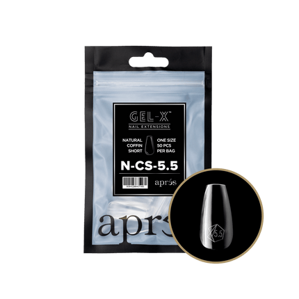 Apres Gel-X Tips 2.0 - NATURAL Coffin Refill Bag