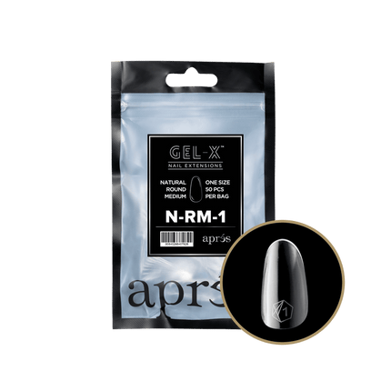 Apres Gel-X Tips 2.0 - NATURAL Round Refill Bag