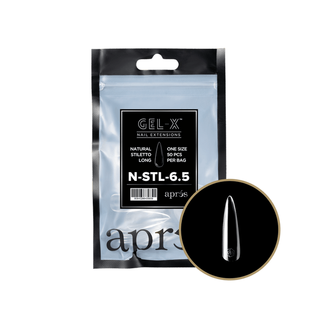 Apres Gel-X Tips 2.0 - NATURAL Stiletto Refill Bag