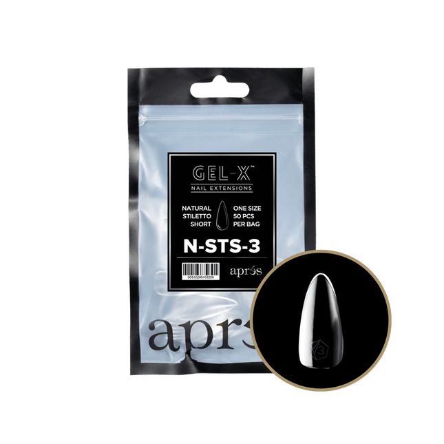 Apres Gel-X Tips 2.0 - NATURAL Stiletto Refill Bag