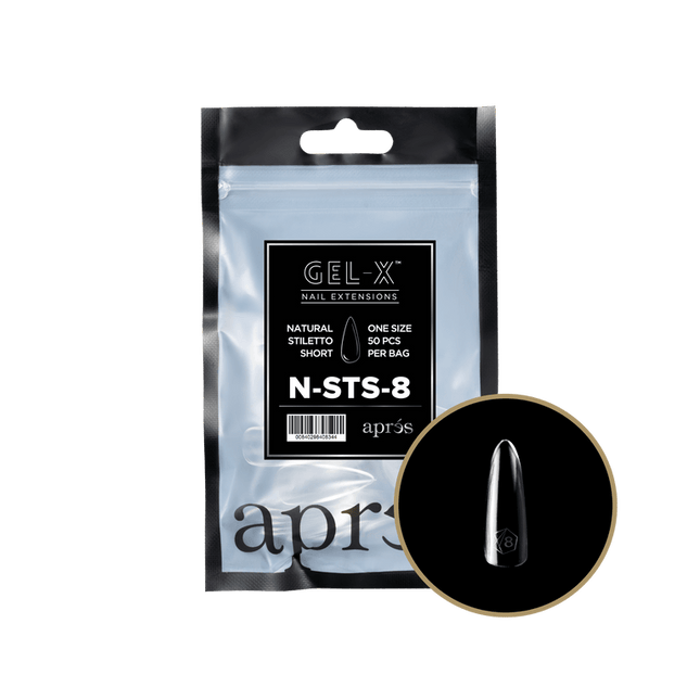 Apres Gel-X Tips 2.0 - NATURAL Stiletto Refill Bag