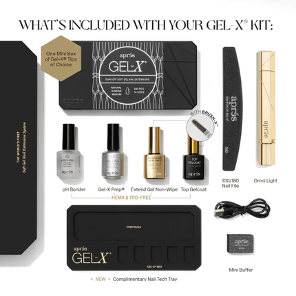 Apres New Signature Gel X Kit with Mini Box Tips