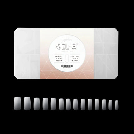 Apres Ombre Gel-X Tips - NATURAL Square 210pcs