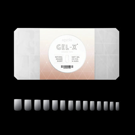 Apres Ombre Gel-X Tips - NATURAL Square 210pcs