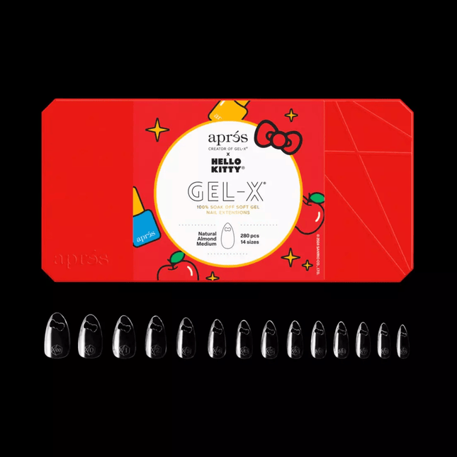 Apres x Hello Kitty - Natural Almond Medium Bow Cut Tip Box