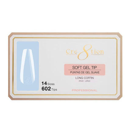 Cre8tion - Soft Gel X Tips Box - Coffin (S, M, L)