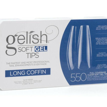 Gelish - Gel X Tips: Round Coffin Stiletto (550pcs)