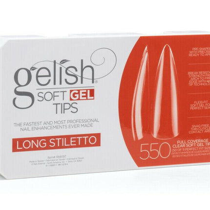 Gelish - Gel X Tips: Round Coffin Stiletto (550pcs)