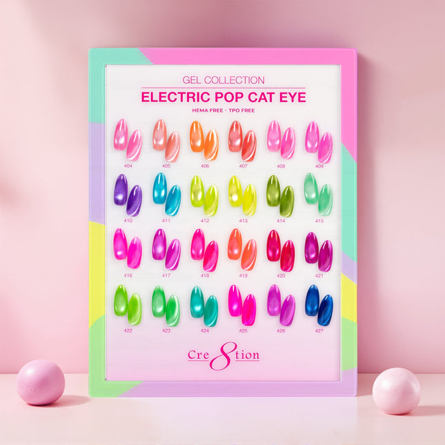 Cre8tion Cat Eye Electric Pop Kit - 24 Colors Set (#404 - #427)