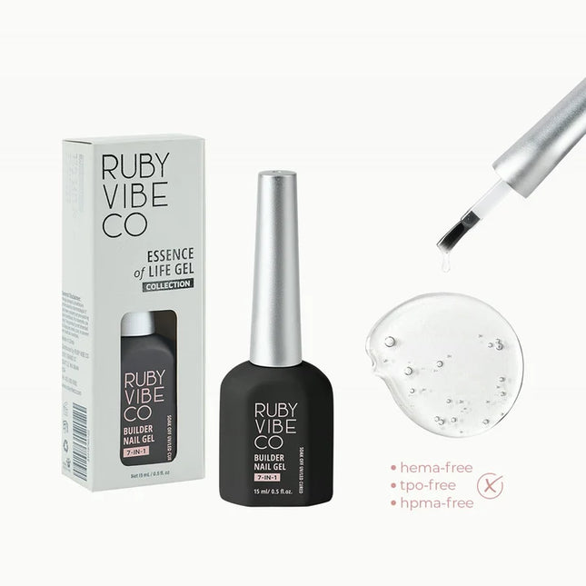 Ruby Vibe Co - HEMA-Free & TPO-Free Builder Nail Gel 7-in-1