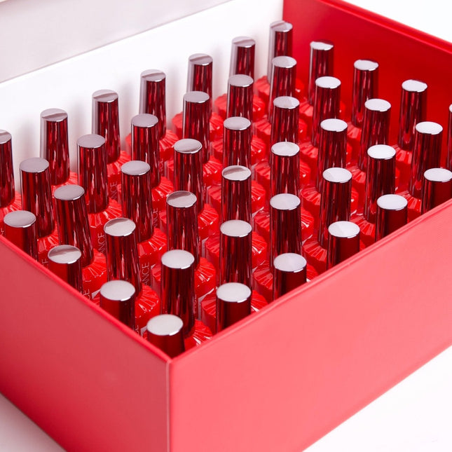 Chance Red London Collection 0.5oz - 48 Colors w/ 1 Color Booklet, 1 Color Board & 1 Cre8tion Polka Dot Filing Machine