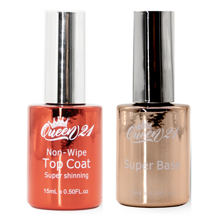 Queen21 - Gel Super Base, Shining Top Coat (15ml)