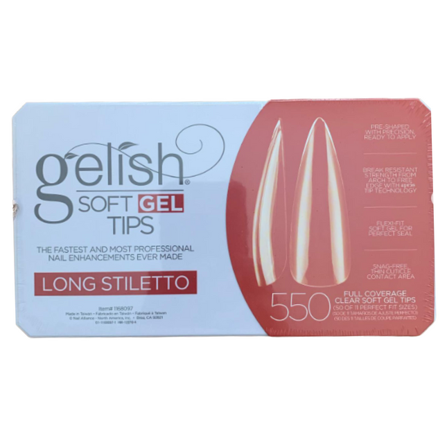 Gelish - Gel X Tips Box: Stiletto (S, M, L, XL)