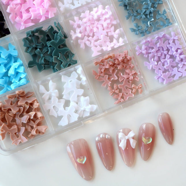 Cre8tion Nail Art Accessory 3D Flat Bows 08