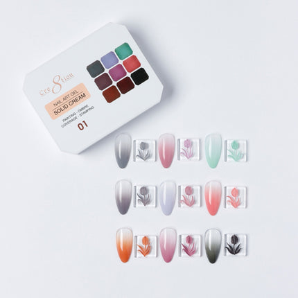 Cre8tion Nail Art Gel - Solid Cream - 01