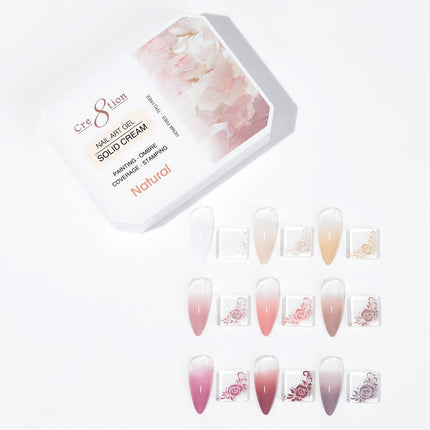 Cre8tion Nail Art Gel - Solid Cream Collection - Natural