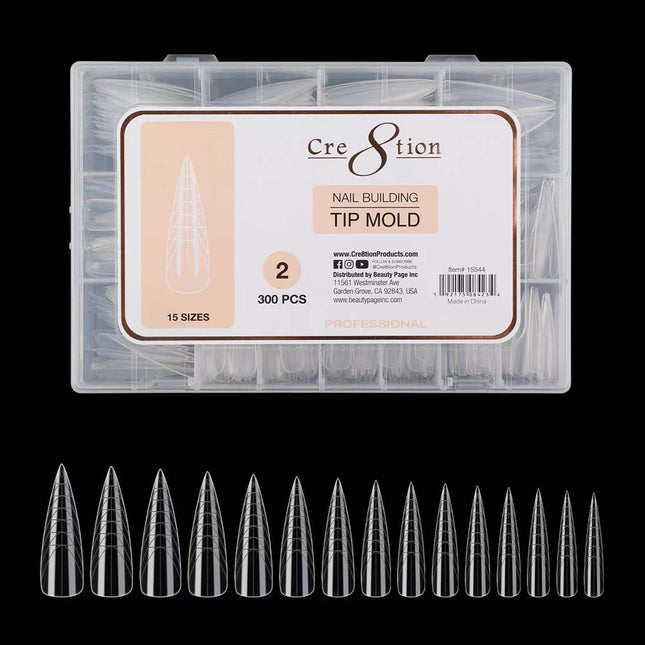 Cre8tion Nail Building Tip Mold 02 300pcs