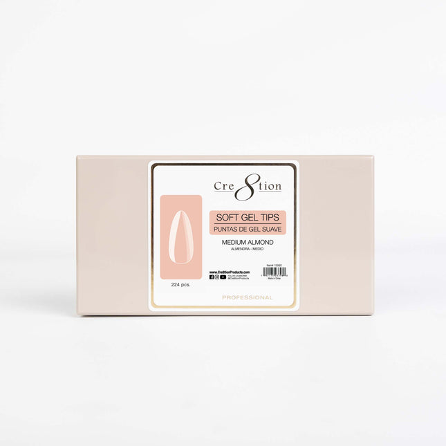 Cre8tion Soft Gel Tips - Almond 224pcs