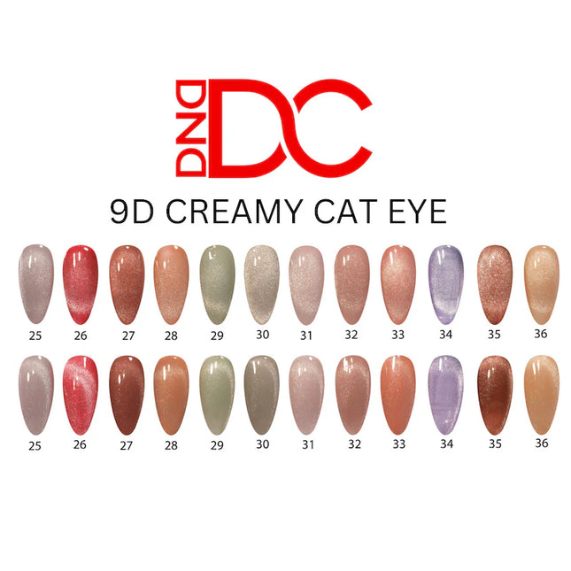 DND DC - 9D Cat Eye Creamy Collection - 12 colors (#25 - #36)