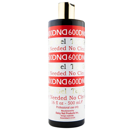 DND #600 Gel Top Coat No Wipe (No Cleanse) 16oz - TTT Nails Supply